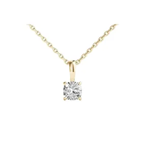 Ciondolo in oro Giallo 18k con Diamante Cushion 1 carato